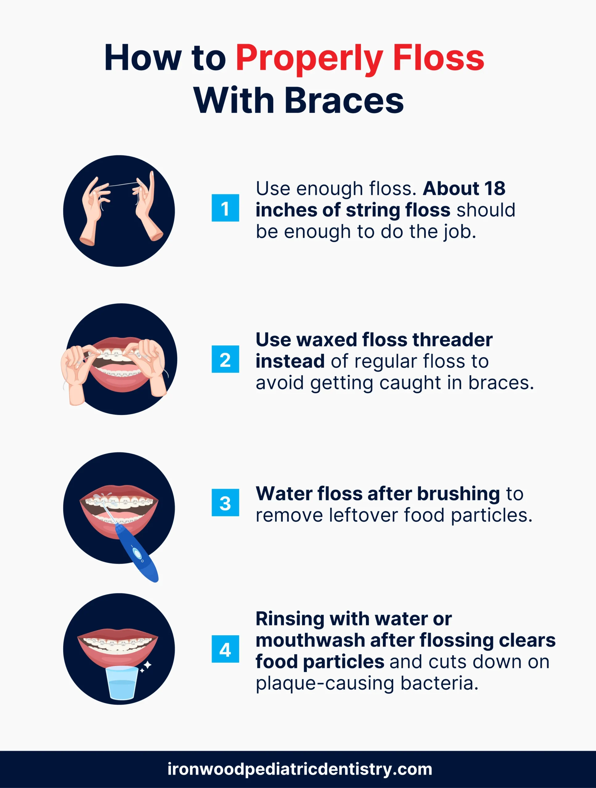how to properly floss with braces